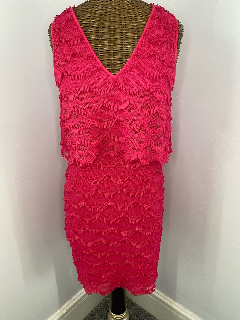 Guess Fushia Fringe dress